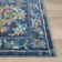 Madrid Blue/Gray/Gold Floral Traditional Indoor Performance Area Rug