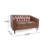Mid-Century Modern Button-Tufted Loveseat Sofa with Birch Wood Legs - Luxury PU Leather Couch for Living Room-438976937