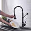 Robinet de cuisine avec douchette extractible en acier inoxydable