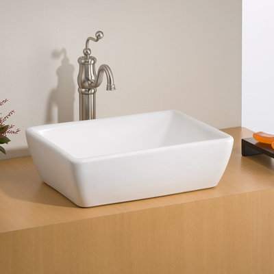 Cheviot Products Riviera 15'' White Vitreous China Rectangular Bathroom Sink