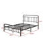Base de lit plateforme en métal de style victorien