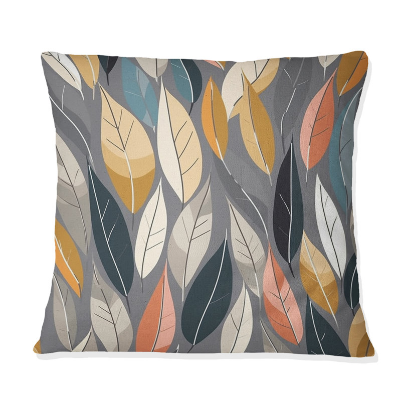 Coussin Retro Abstract Leaves III - Abstract