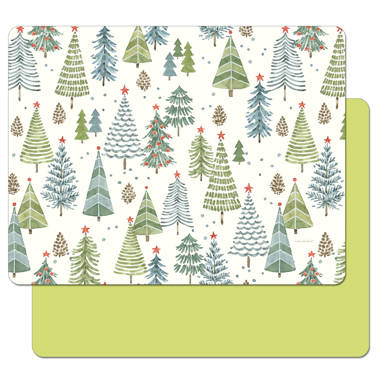 Cut N' Funnel Jolly Trees/Green 2 Pack Flexible Plastic Cutting Board Mat 15 inch by 11.5 inch, Size: 15 x 11.5 x 0.08