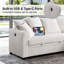 Canapé-lit modulaire coulissant 81,5 po avec méridienne réversible, 5 coussins de dossier et 2 coussins décoratifs