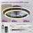 Makaiyla 20" Indoor Flush Mount Ceiling Fan with LED Integrated Light and Remote & App Control-1006636421