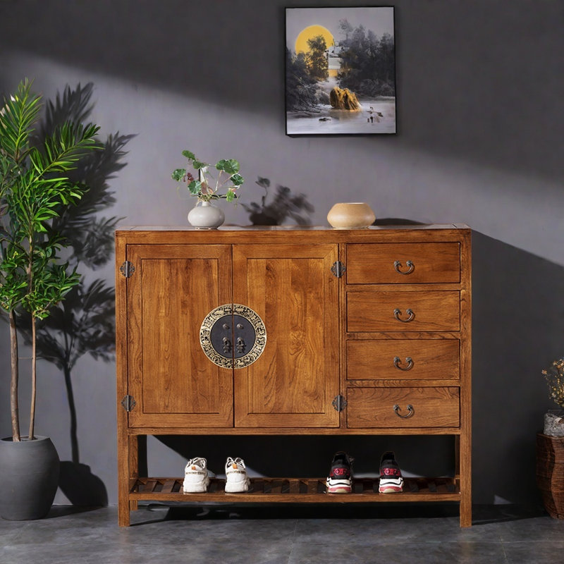 Armoire console en bois de frêne massif