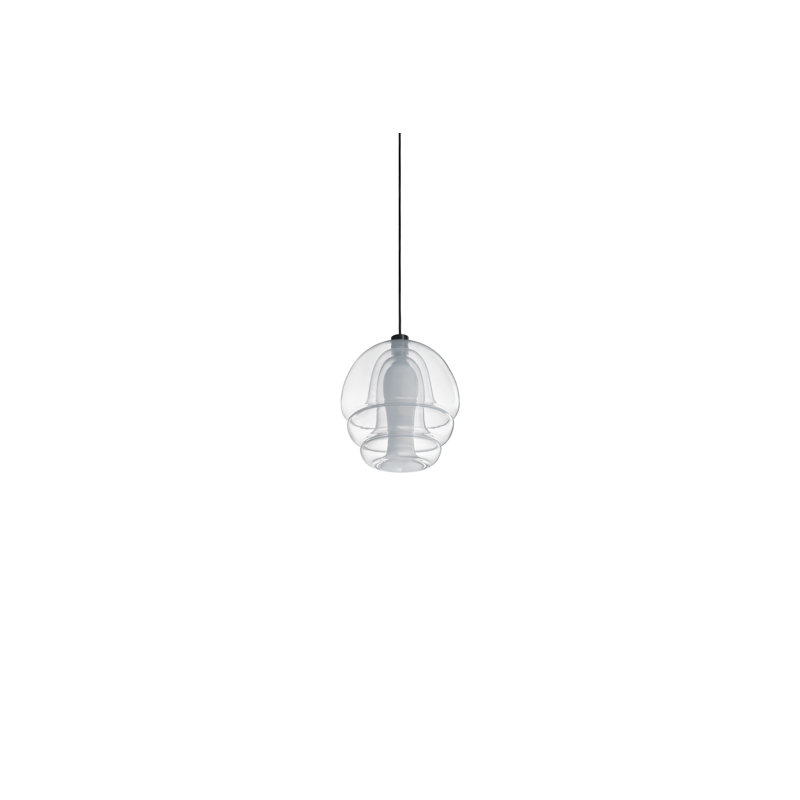 1 - Light LED Pendant, 9.84" H x 9.06" W x 9.06" D