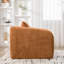 Lit simple convertible orange avec accoudoirs et fond imperméable pour la vie en appartement antidérapant en chenille