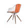 Zebra Swivel Armchair in Chrome