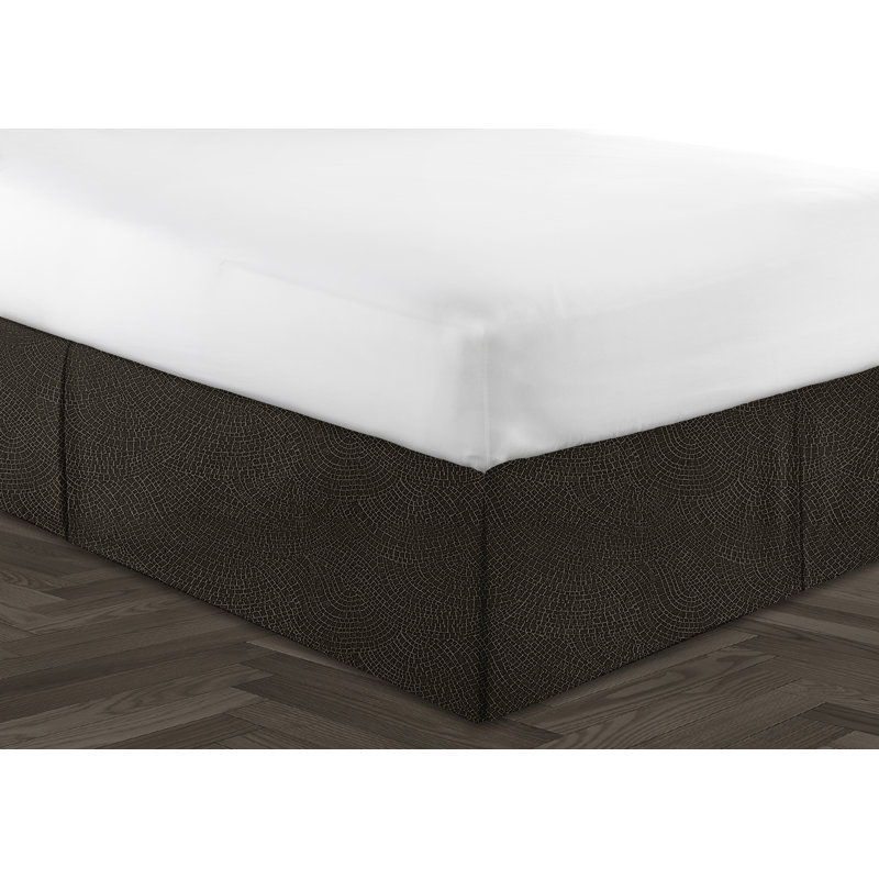 Jupe de lit Fair Isle, 15 po, Chocolat, Reine