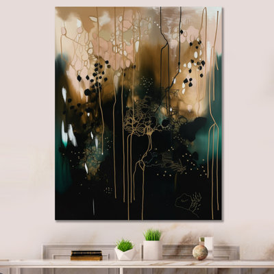 Abstract Canvas Wall Art, Black Chaos Modern Decor Print - Black Chaos III