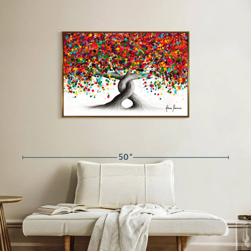 Arbres à bonbons, Cadre flottant doré, 37 po x 25 po