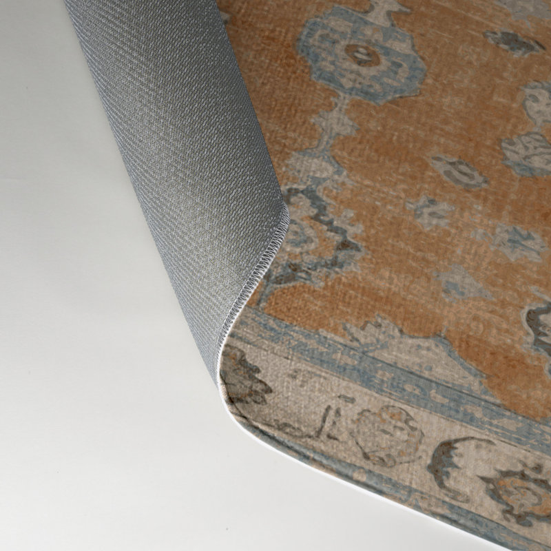 Tapis intérieur et extérieur brun Overdyed, Rectangulaire 3 pi x 5 pi