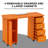 47.2'' Makeup Vanity Desk, Classic Nail Desk with Drawer Cabinet and Wheels-92620371