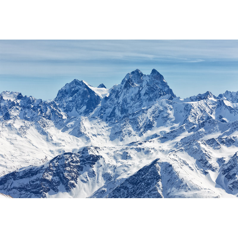 Snowcapped Mountains - Wrapped Canvas Print, 30cm H x 46cm W