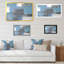 «Gray Meets Blue Modern Art II», reproduction de Marmont Hill-165880604-165880605