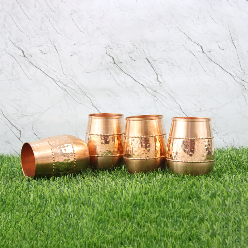 Kapow 250ml Handmade Copper Drinking Glass Set