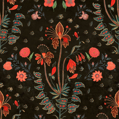 Hippie Spirit Floral Wallpaper Roll