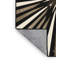 Tapis chic et luxueux lavable à la machine Manhasset Starburst en noir - reliure noire-1095769497