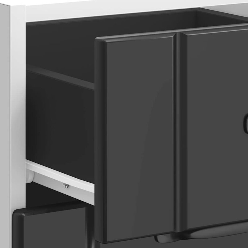 Asela Standard Wall Cabinet, black