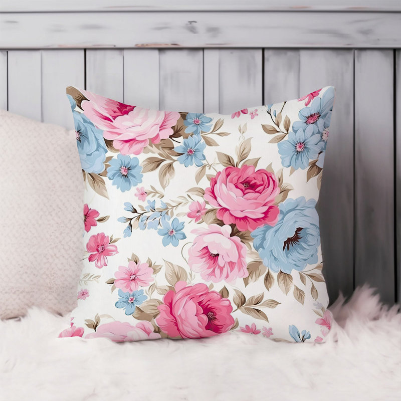 Animals William Morris Birds Damask Pattern I Cottage, 20" H x 20" W, Floral Dreams Pattern XVII Shabby Elegance