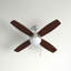 Ventilateur de plafond standard 52 po à 4 pales avec chaîne de traction et ensemble d'éclairage inclus Phaze-6533846