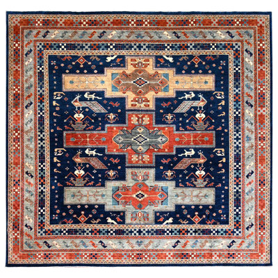 Zelta One-of-a-Kind 11'5" X 11'9" New Age Wool Area Rug Blue