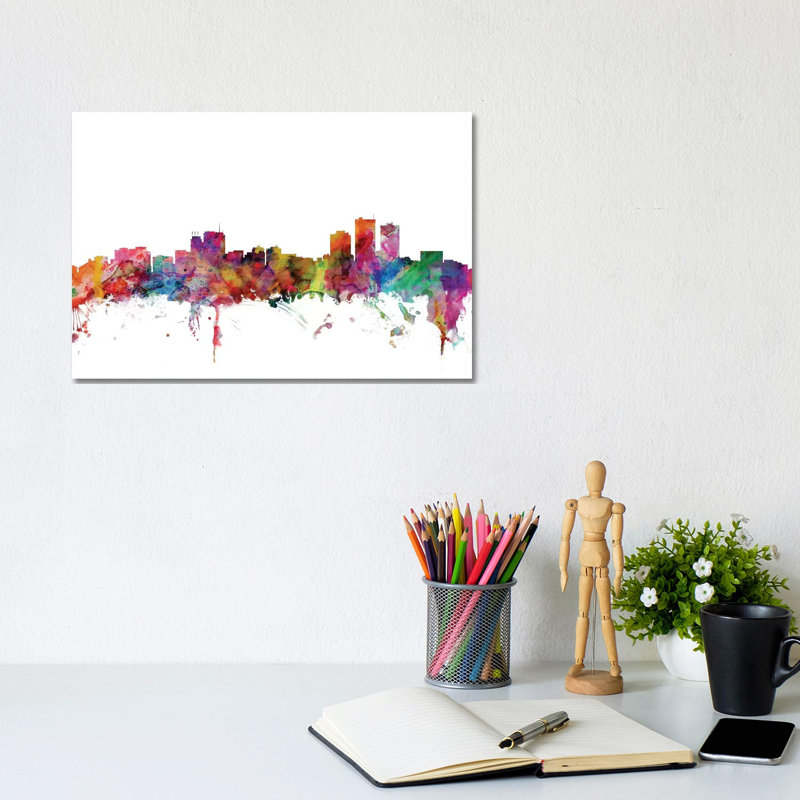 Anchorage, Alaska Skyline by Michael Tompsett - Wrapped Canvas Gallery-Wrapped Canvas Giclée, 20.32 cm H x 30.48 cm W