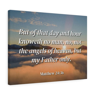 Angels Of Heaven Matthew 24:36 - Wrapped Canvas Print