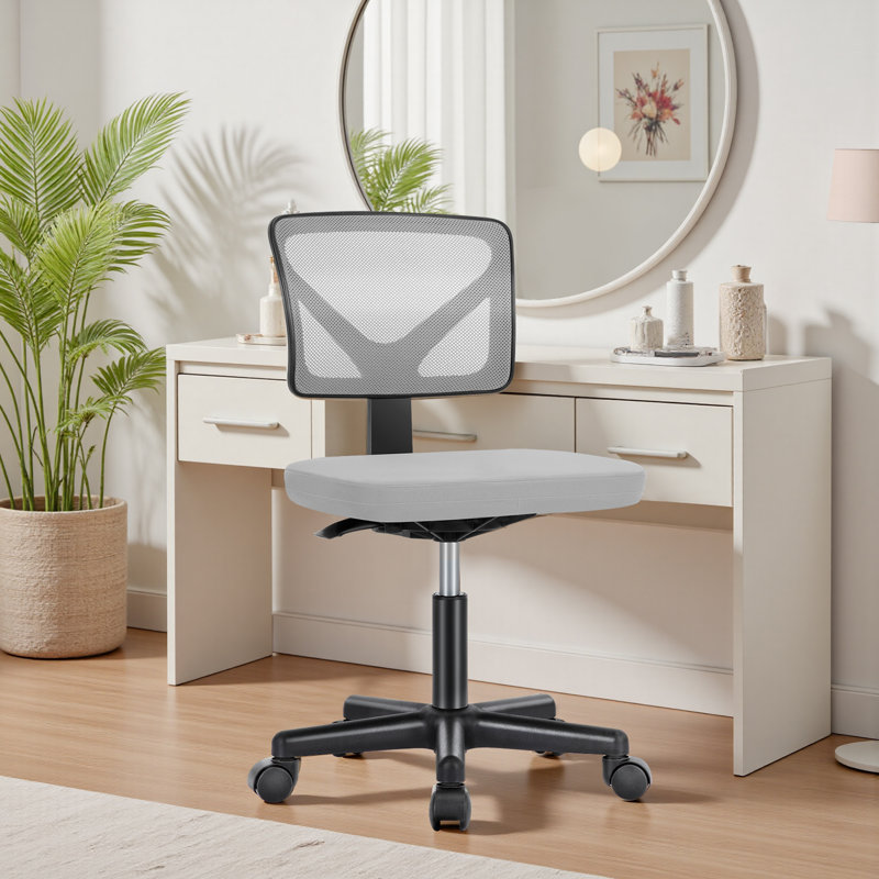Chaise de bureau en filet Ovidia, Gris