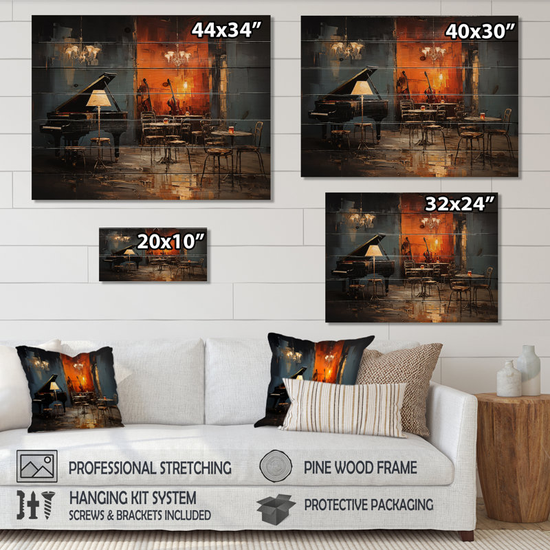 Eugenie - Panneaux de décoration murale en bois et musique, H 34 po x l 44 po