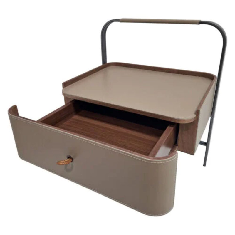 Cerstin 50cm W Metal Bedside Table