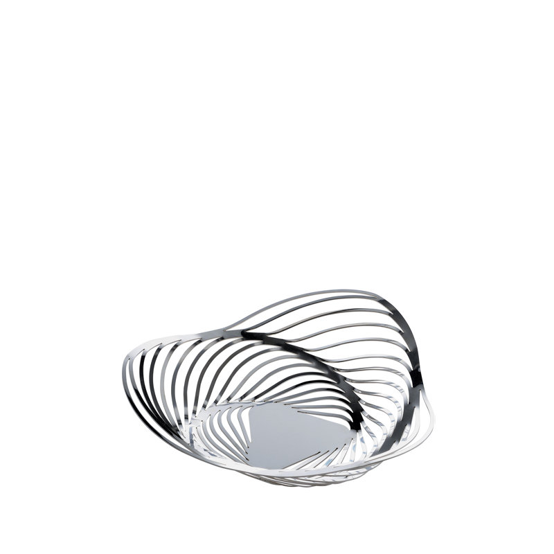 Alessi Trinity Stainless Steel Fruit Bowl, 26 cm x 26 cm x 7 cm, Steel