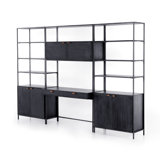 Trey 3 Piece Solid Wood Rectangular Writing Desk Office Set with Hutch