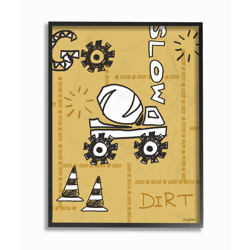 Décoration murale pour enfant feuille de ciment, Giclée encadrée noir minuit, H 14 po x l 11 po