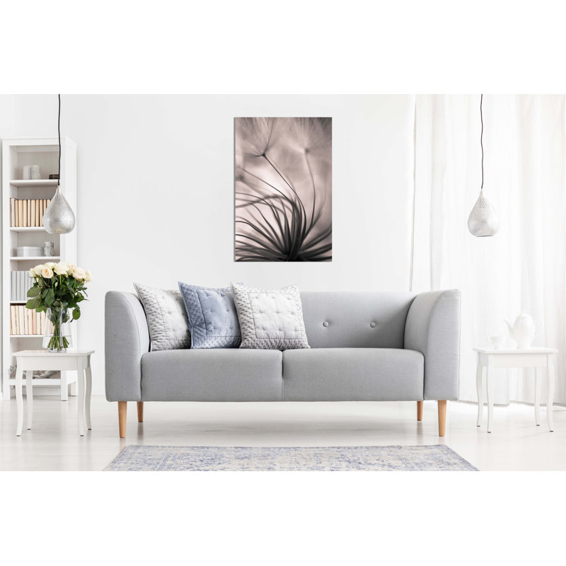 Blurry Dandelion Silhouette - Wrapped Canvas Print, 31cm H x 20cm W x 1.8cm D