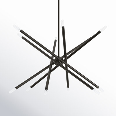 Poco 12 Light Metal Dimmable Sputnik Chandelier