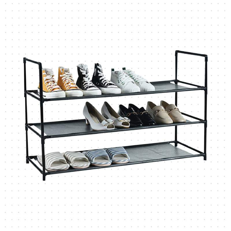 Range-chaussures en tissu 12 paires, Noir