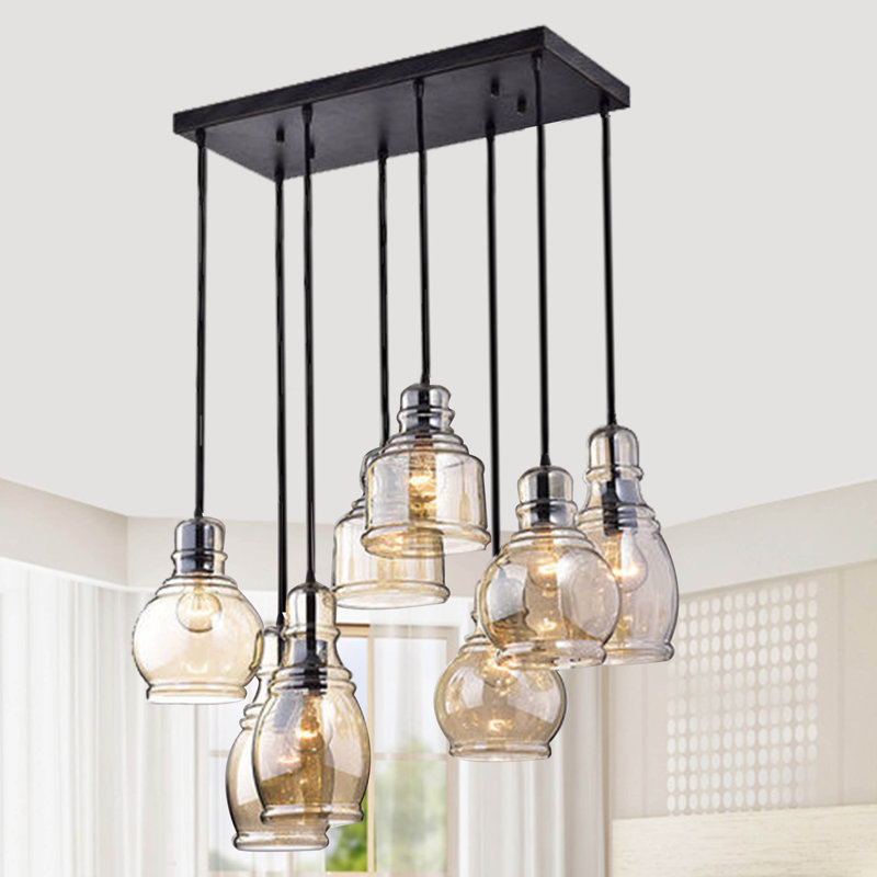 Manon 8 - Light Black Cluster Pendant