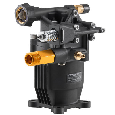 Pressure Washer Pump, 3/4" Shaft Horizontal, 3500 PSI, 2.5GPM, Replacement Power Washer Pumps Kit with 5 Nozzles, Hardware and Siphon Tube, Compatible