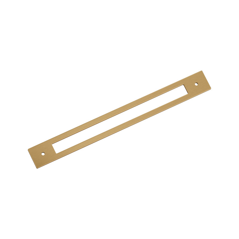 Medora Centre-to-Centre Rectangle Cabinet Pull Backplate, 10-1/16 Inch Centre to Centre, Champagne Bronze