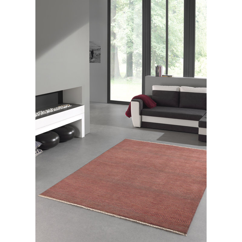 Abram Solid Colour Hand Woven Area Rug, Runner 70 x 140cm