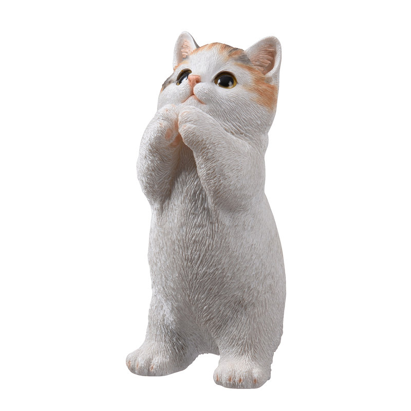 Animals Weather Resistant Polyresin Garden Statue, White