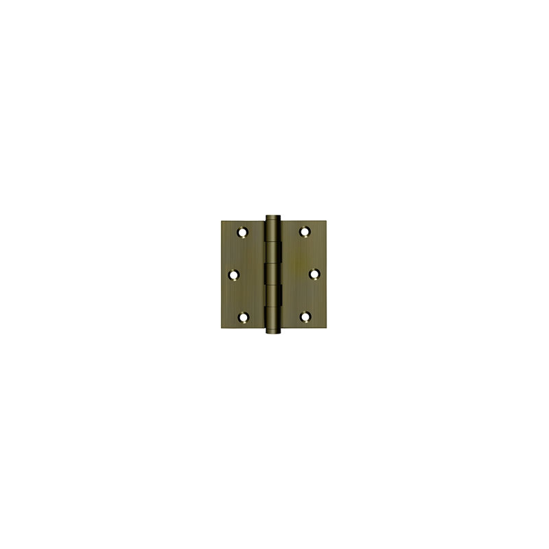 Butt Bearing Hinge, Antique Brass