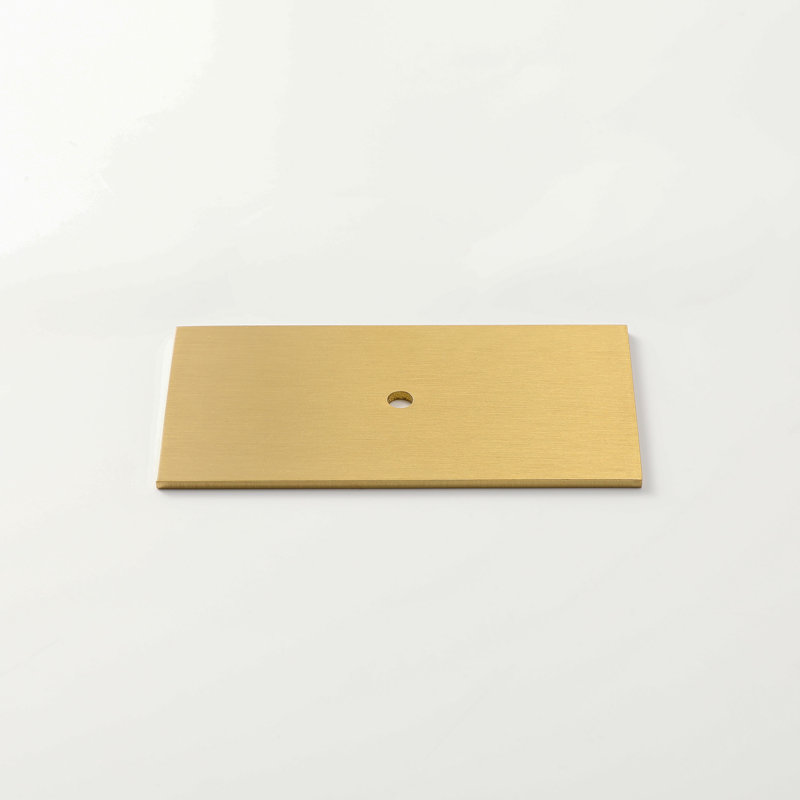 Grande plaque arrière en laiton Redefine Hardware 3 po x 1,5 po