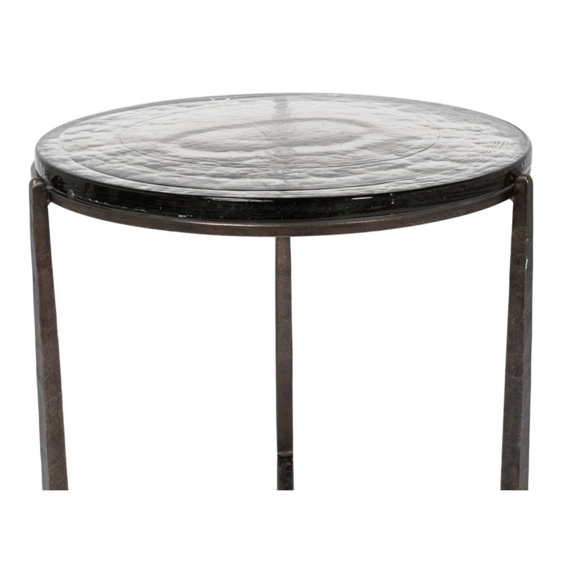 Dorsey Glass End Table, 22" H x 23" W x 22" D