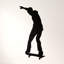 Adhésif décoratif Skateboard Silhouette VI-571586641