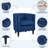 Barrel-Shaped Upholstered Velvet Chair-202871944