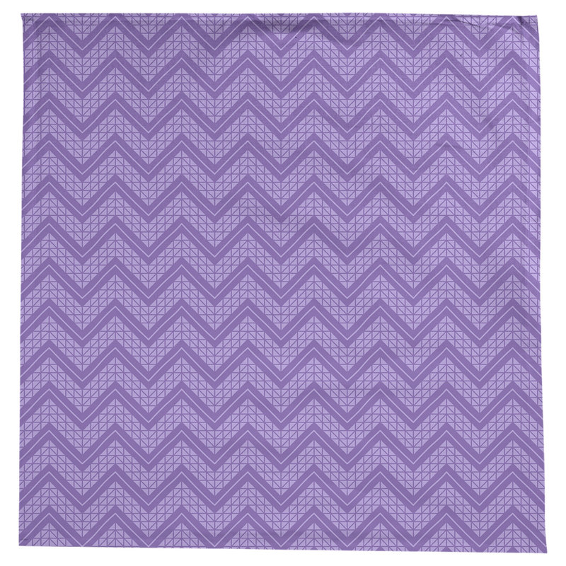Stephenie Classic Hand Drawn Chevrons Tablecloth, Purple