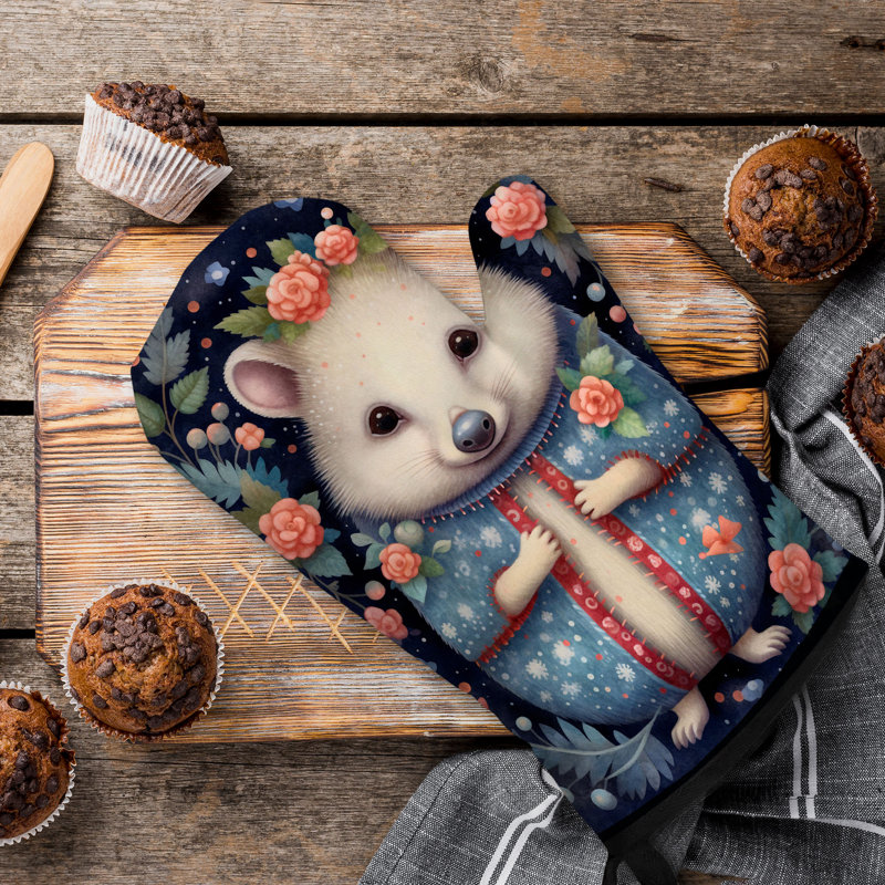 Couvre-lit en coton Folk Art Hedgehog